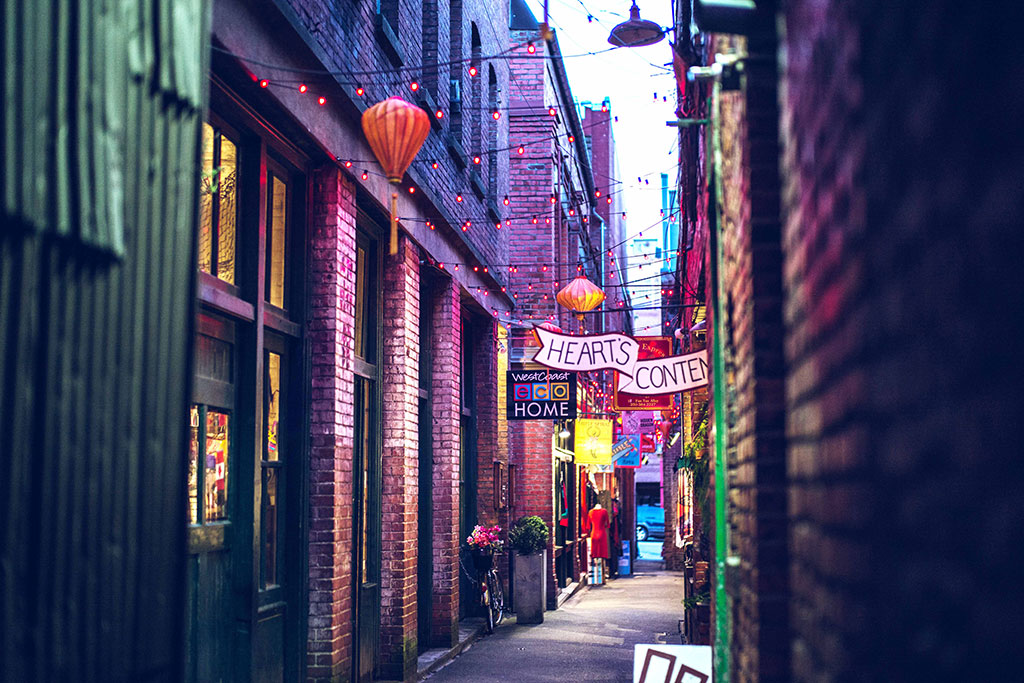 Explore in Victoria BC without a car, taking a walk through Fan Tan Alley and popping into some of the unique shops and restaurants lining the walls.