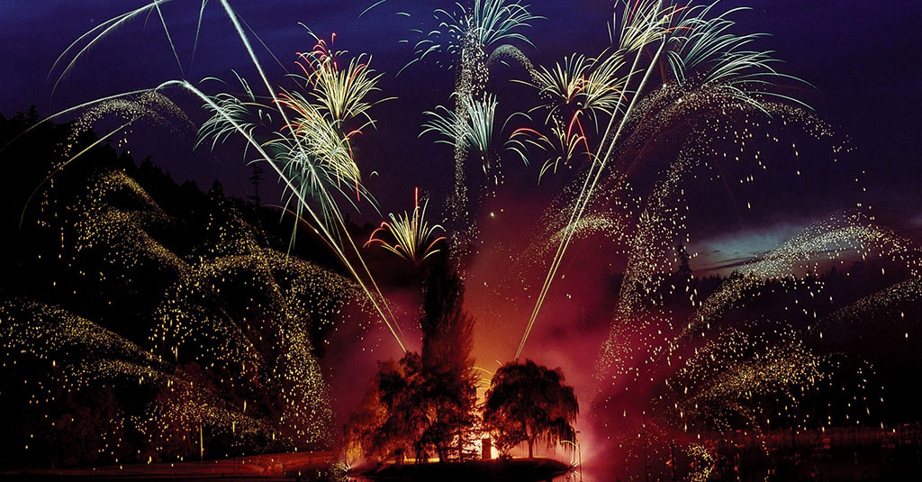 Summer fireworks nights at The Butchart Gardens