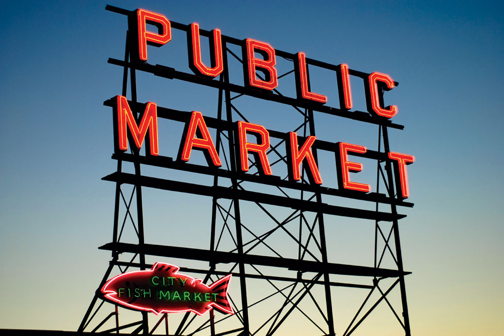Spend a couple hours exploring the Seattle waterfront. Credit: Pike Place Market