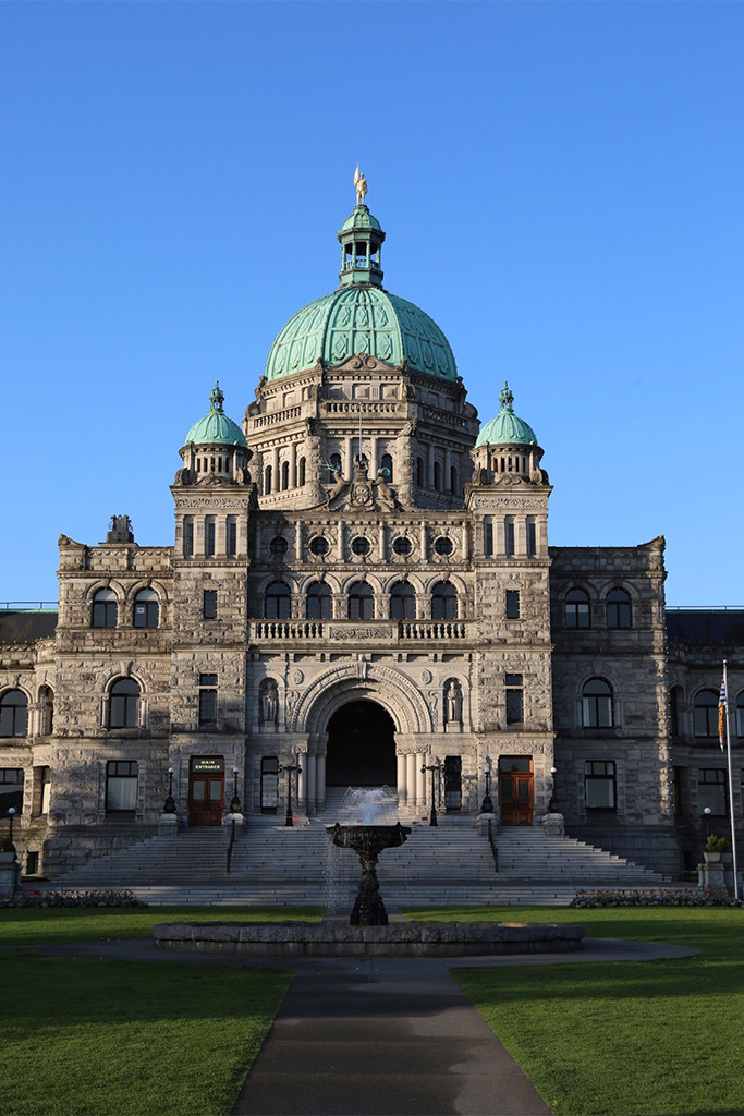 First stop, the British Columbia Parliment Buildings. Credit: Tourism Victoria