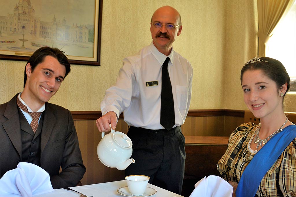 Have a steaming cuppa at Victoria B.C.'s parliament buildings