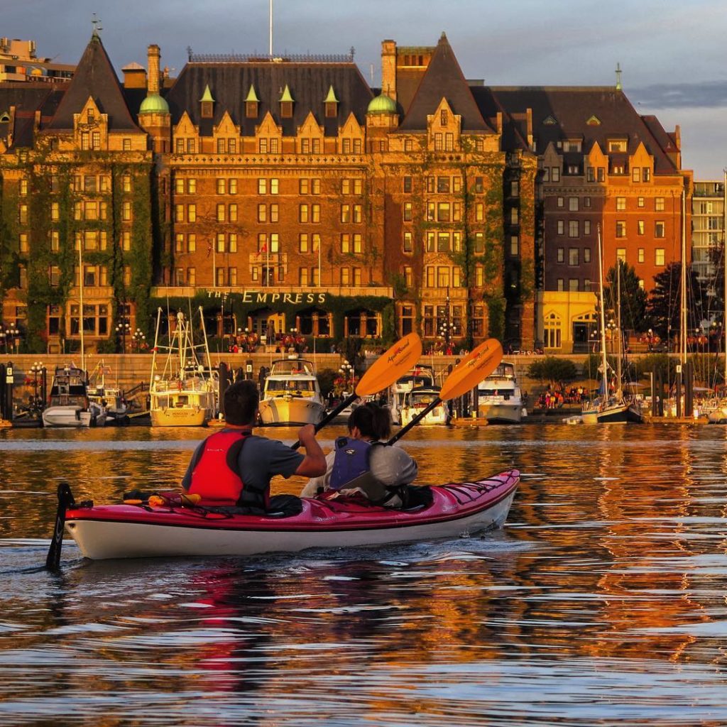 Spend your day on the water with the charm of Victoria's Inner Harbour. Credit: Ocean River Sports
