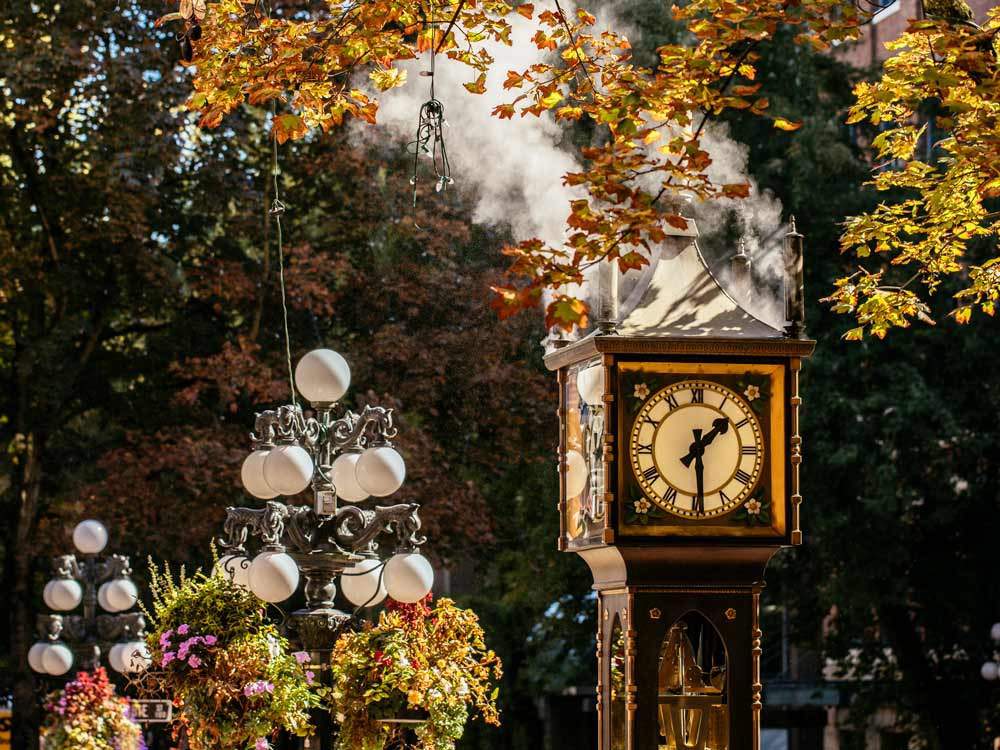 Gastown's steam-powered clock.