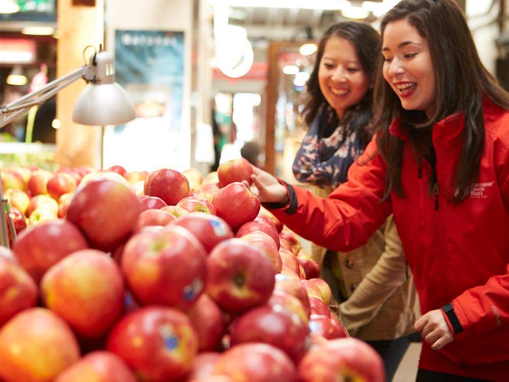 Fresh apples at Granville Island Market.