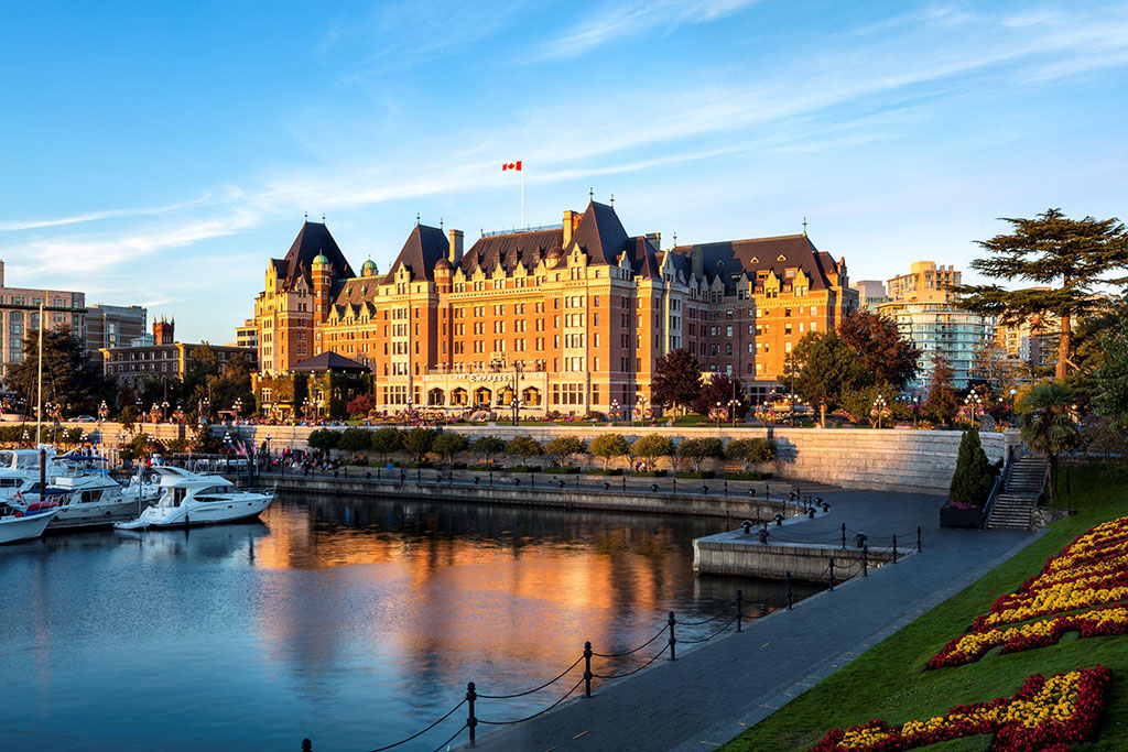 The historic Fairmont Empress is the cornerstone of Victoria’s Inner Harbour. Credit: The Fairmont Empress