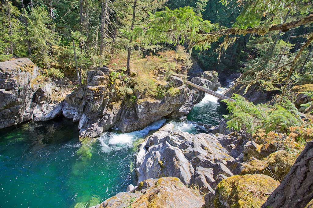 Little Qualicum Falls runs over with summer thaw. Photo: GoToVan