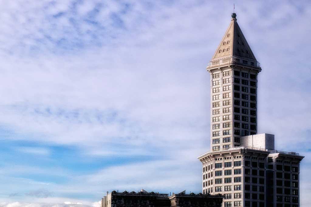 See all the way to the Seattle waterfront from the Smith Tower. Photo: David Lee
