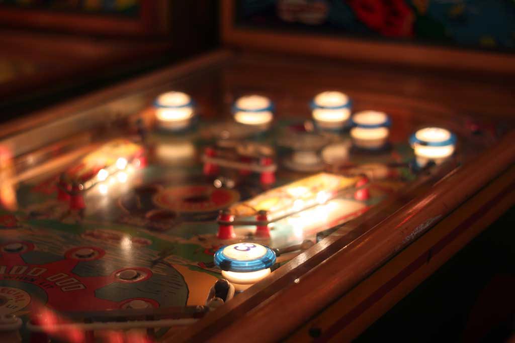 Relieve your childhood as you play on more than 50 pinball machines. Credit: Maya83