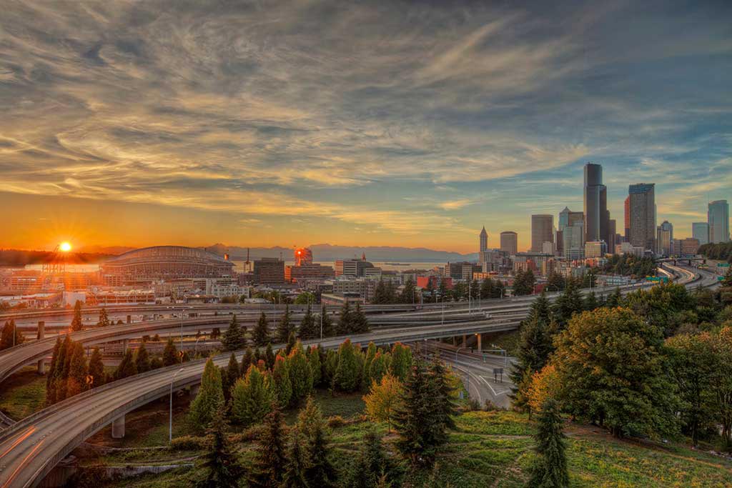 Jose Rizal Park is the perfect locale to snap a classic shot of the downtown skyline.