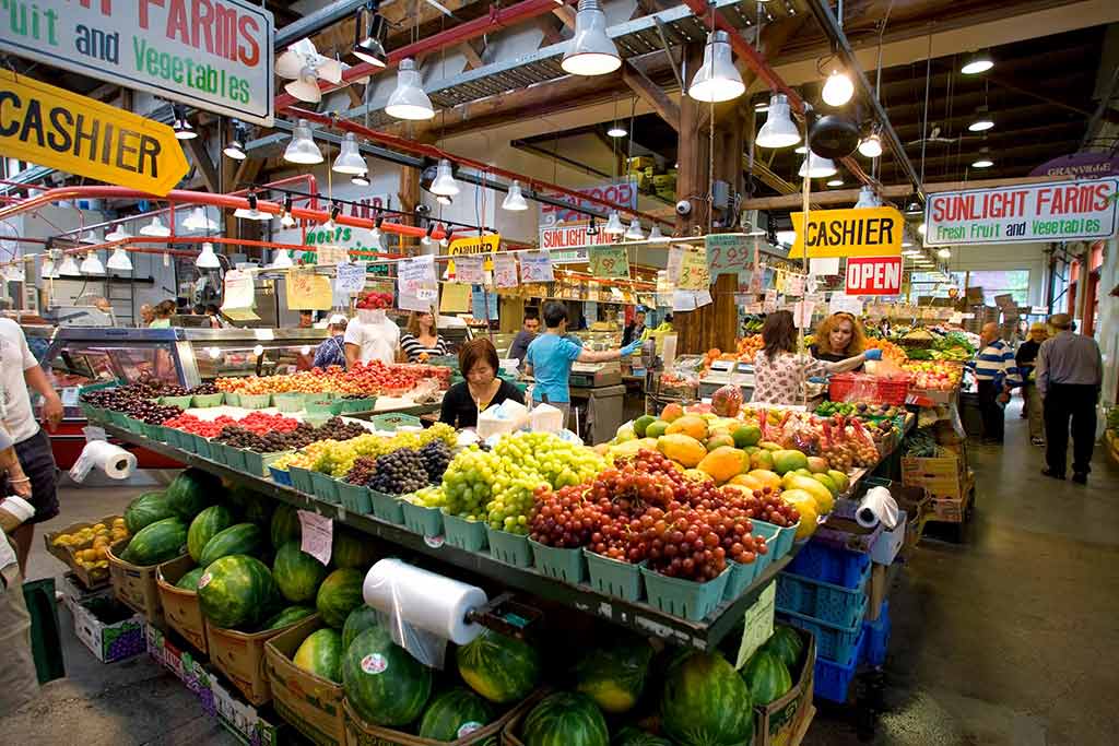 The vibrant stalls of the Granville Public Market are a treat for the senses. Photo: Tourism Vancouver