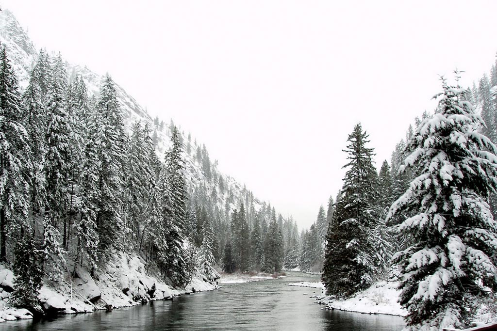 There is nothing more magical than watching the snow fall on the surrounding forests. Photo: Spencer Thomas
