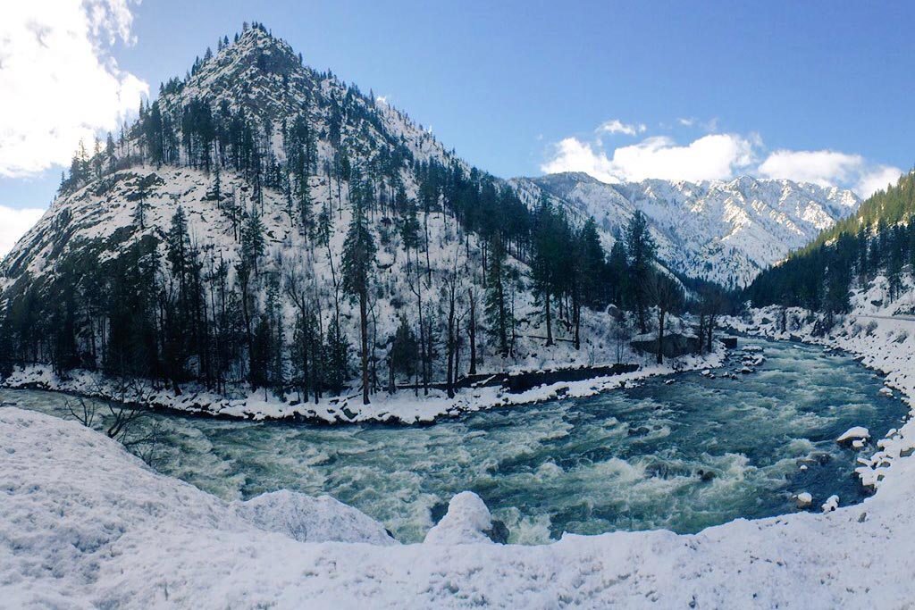 Soak in scenic views of the icy blue Wenatchee River on your way into town. Photo: Scott Meis