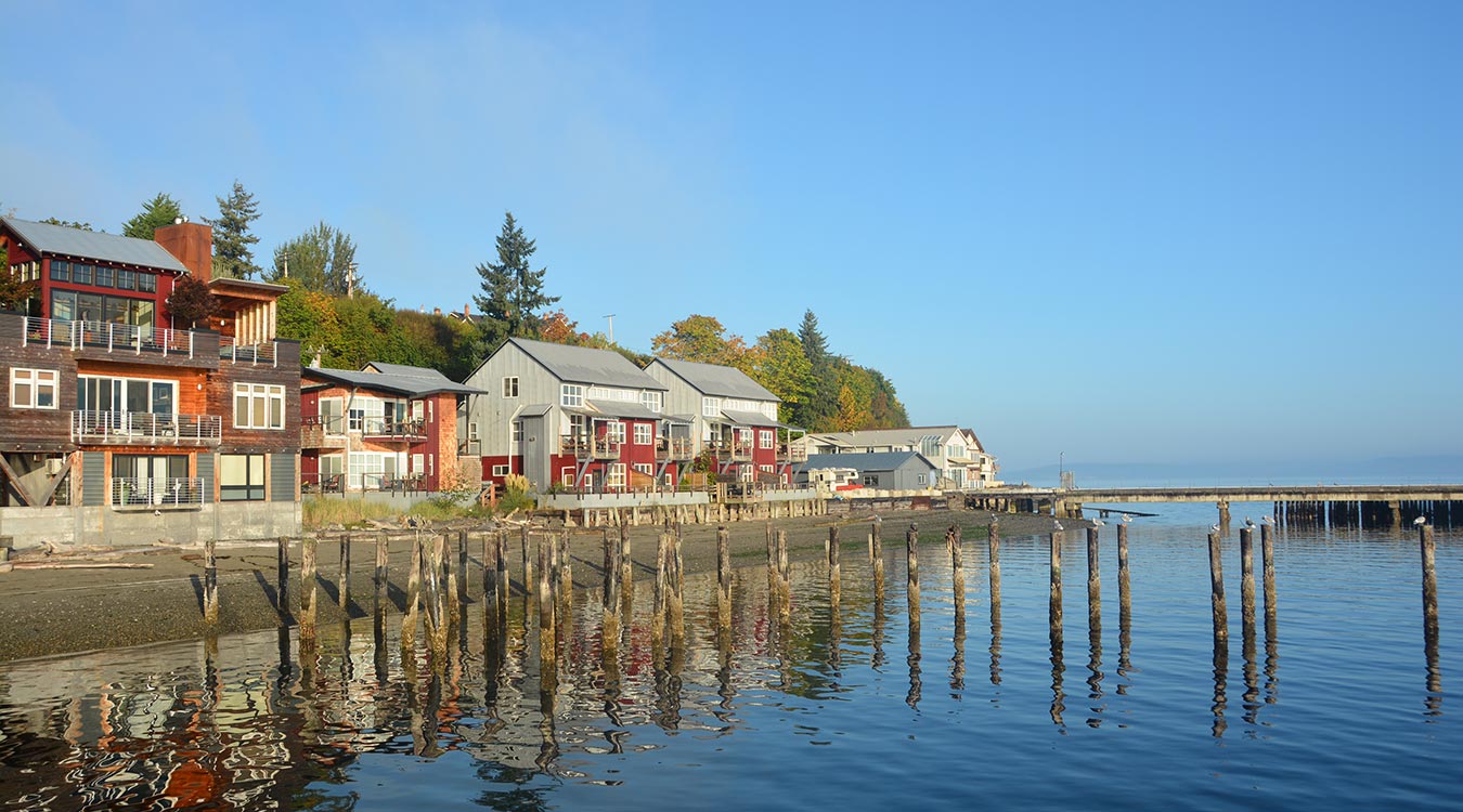 The seaside town of Langley on Whidbey Island.