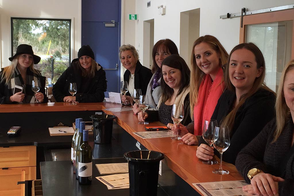 The large, open Blue Grouse tasting room is the perfect locale to indulge in sensations sips. Credit: Colleen Barrow