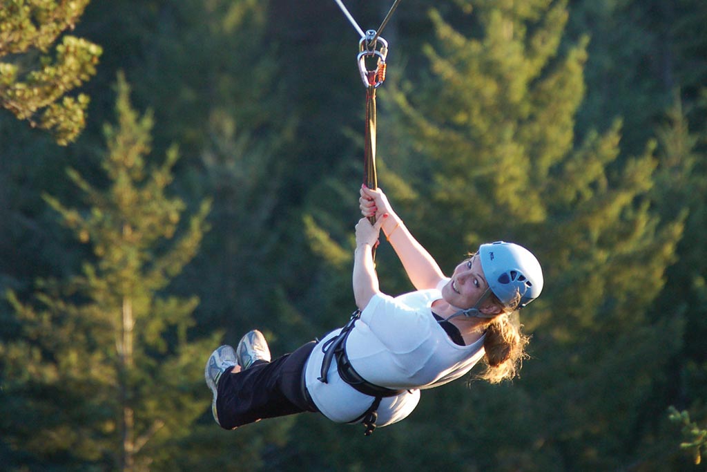 Fly through the treetops of Sooke’s stunning old growth rainforest. Credit: Adrenaline