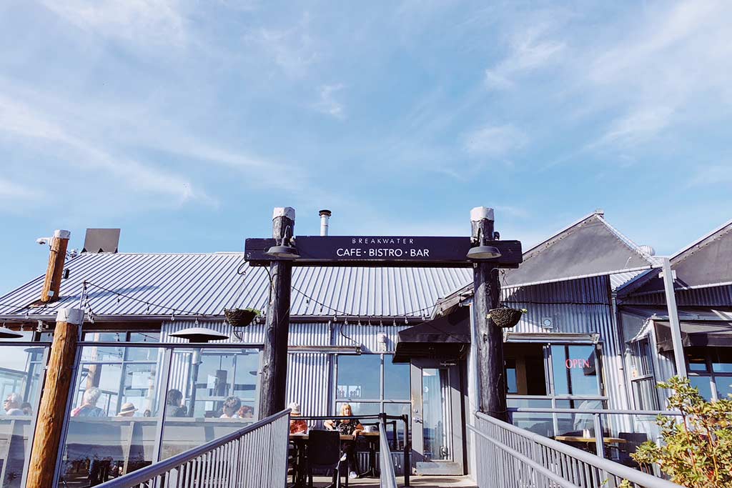 Steps from Ogden Point, the Breakwater Bistro serves up excellent eats and fantastic views. Credit: Scott Meis