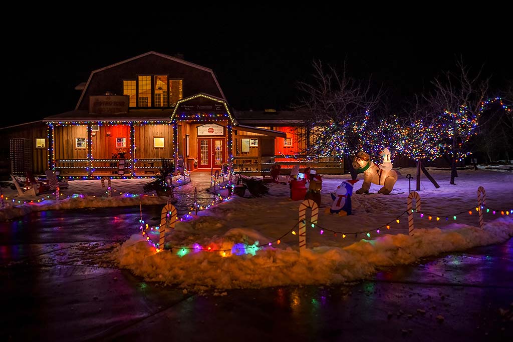 See Merridale's rustic farmhouse transformed into a spectacular winter wonderland. Credit: Tourism Victoria