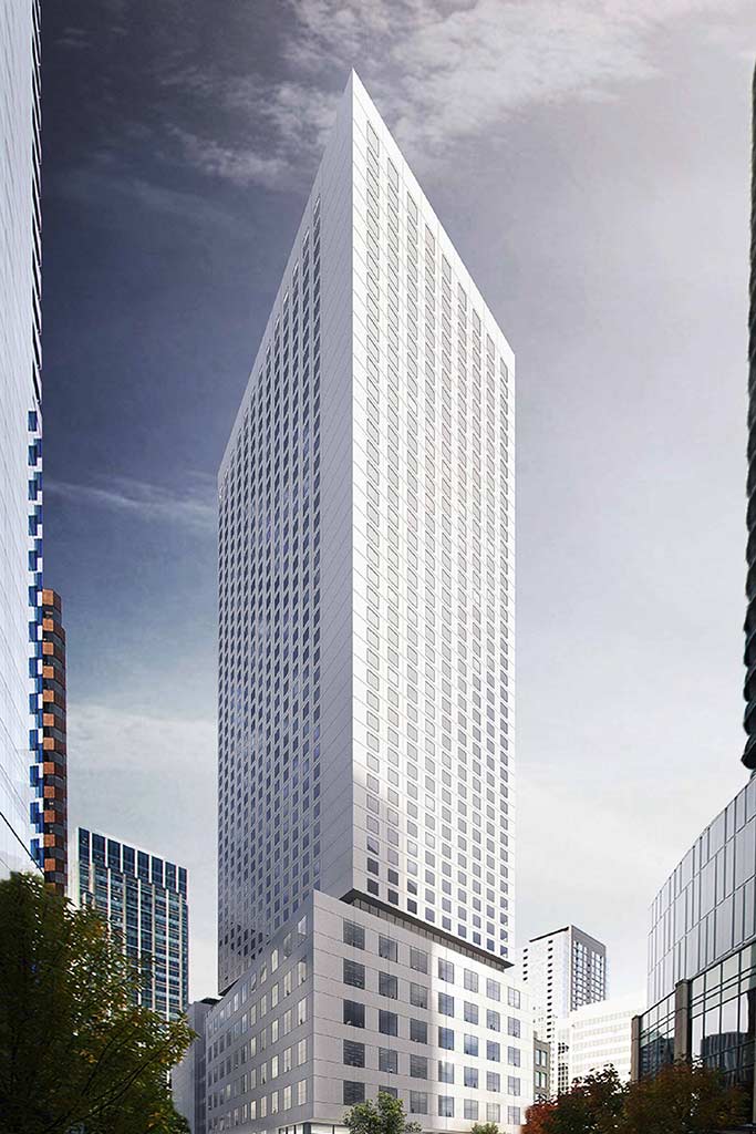 The stunning Hyatt Regency Hotel stands tall in the Emerald City skyline. Credit: Hyatt Regency Seattle