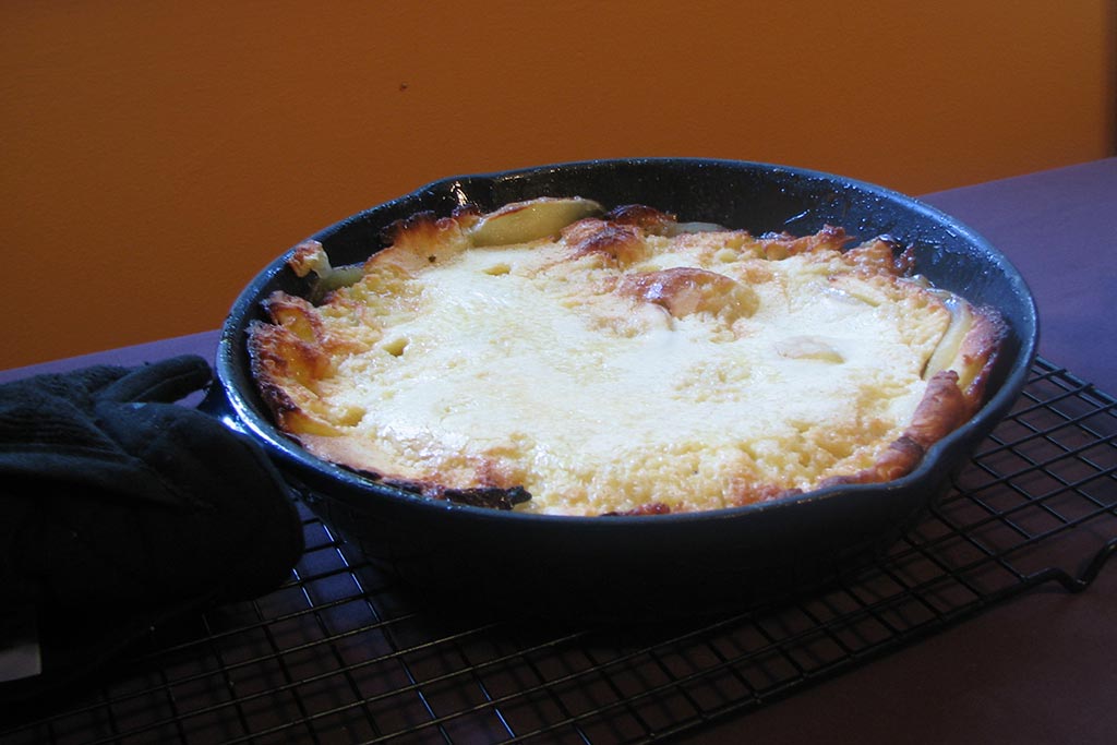 Few things are more delicious than a warm Dutch Baby fresh from the oven. Credit: Meredith Leigh Collins