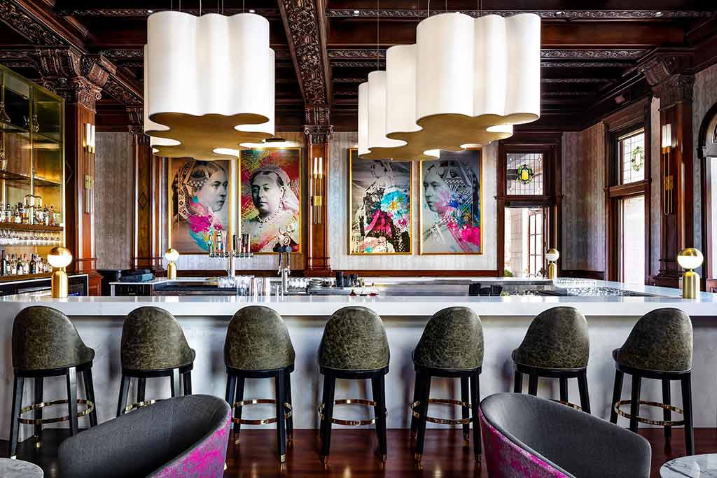 Queen Victoria gets a pop art makeover Q at the Empress. Credit: The Fairmont Empress