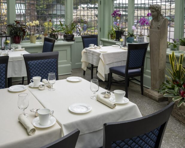 Relax in Jennie Butchart's stunning former Dining Room. Credit: The Butchart Gardens