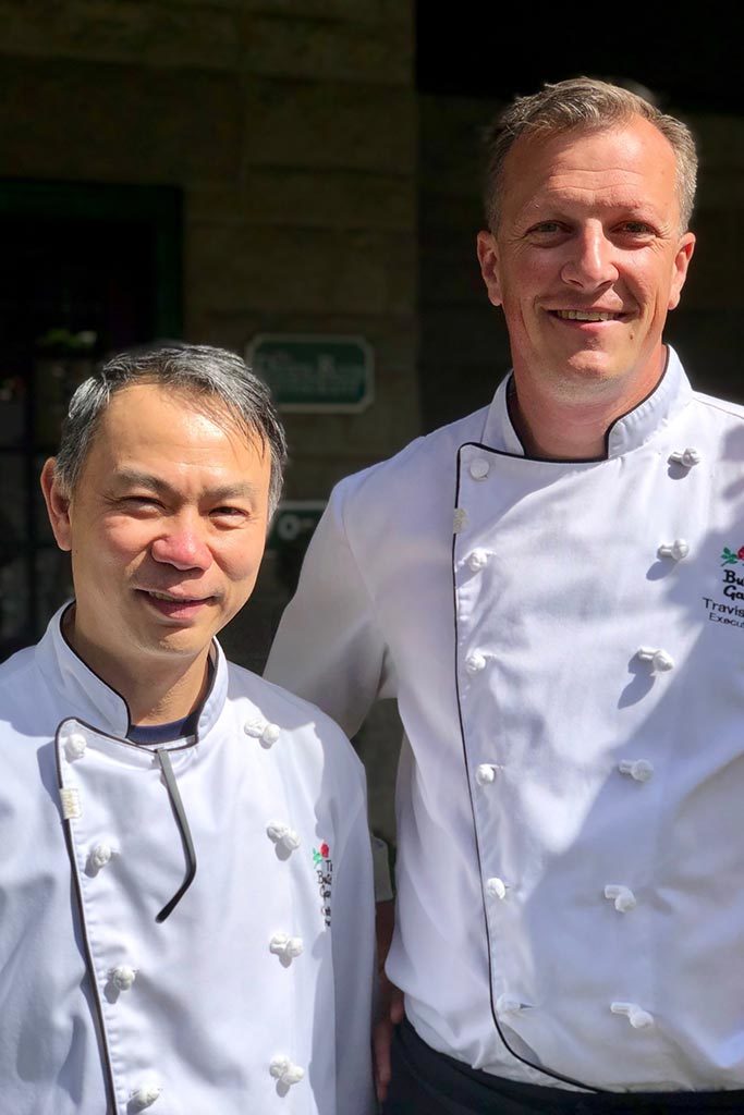 Pastry Chef Keith Tran (left) and Executive Chef Travis Hansen (right) are the masterminds behind the mouth-watering treats served at The Butchart Garden's Afternoon tea. Credit: Scott Meis
