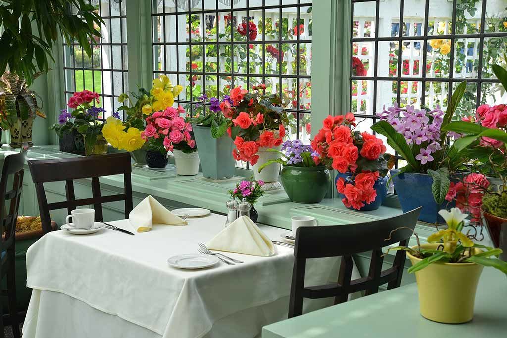 Relax in Jennie Butchart's stunning former Dining Room. Credit: The Butchart Gardens