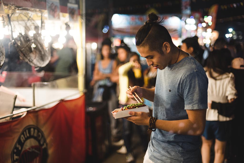 Sample authentic street food from across the Asian continent at the Richmond Night Market. Photo: Destination BC