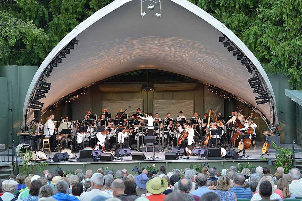 Kick back and relax with an array of captivating on-stage performances. Credit: The Butchart Gardens