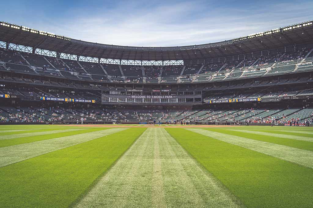 The stadium's retractable roof is perfect for summer sunshine. Credit: Jordan Rowland