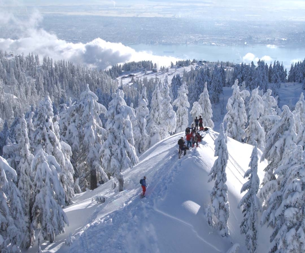 Snowshoeing at Grouse Mountain. Photo Courtesy of Grouse Mountain