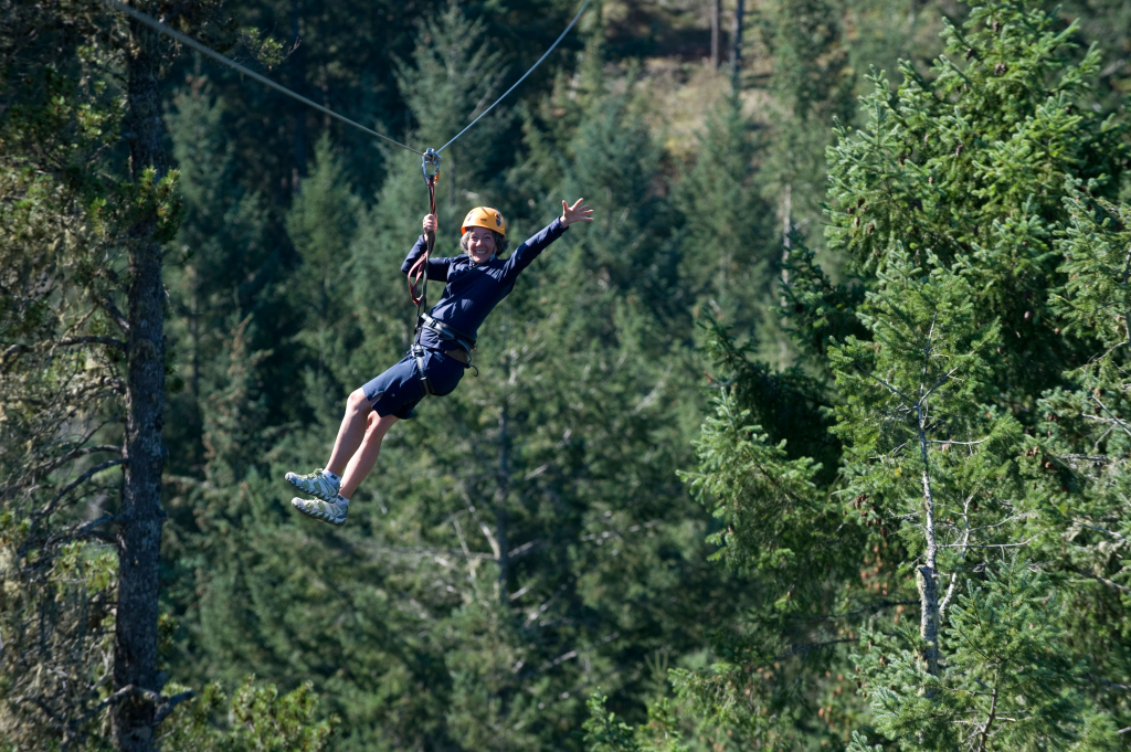Experience Victoria from a new height as you fly above the tree tops on a zipline adventure. Photo Courtesy of AdrenaLINE Zipline Adventure Tours