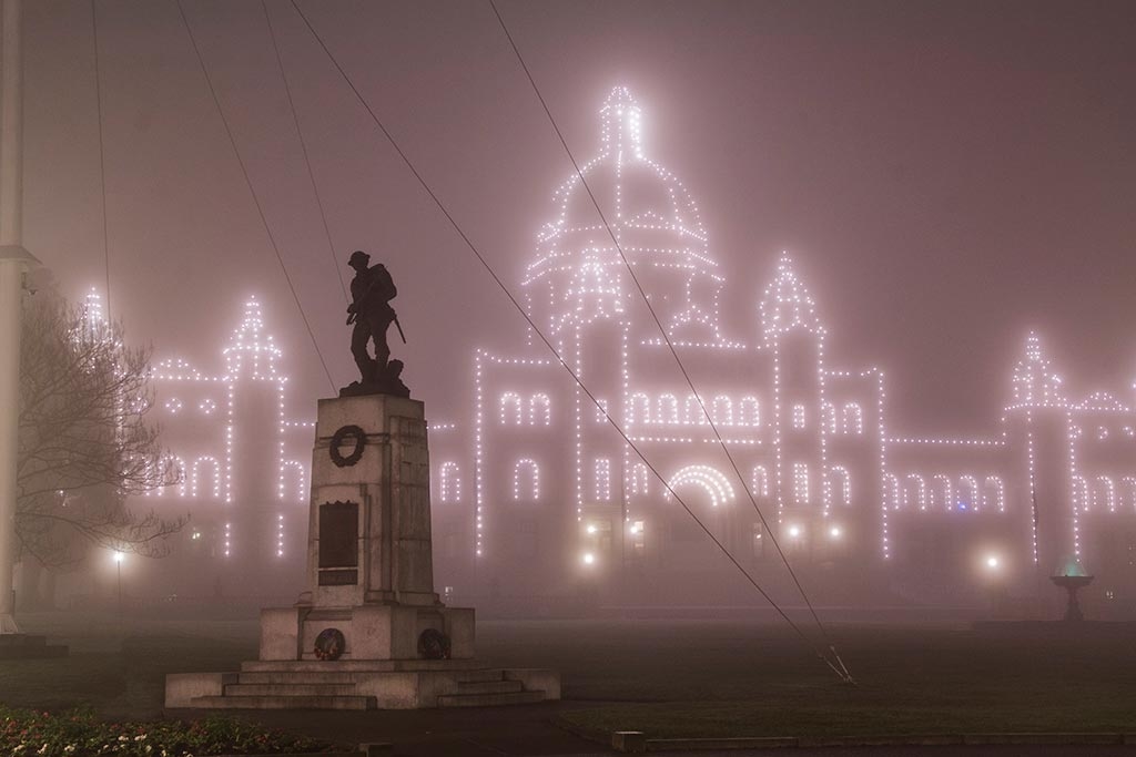 Built in 1897, BC's Parliament Buildings are said to be haunted by the architect who designed them, Francis Rattenbury. Photo: Tourism Victoria