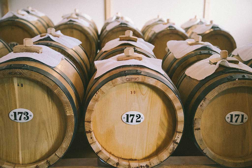 Delicious balsamic matures in a series of cherry, chestnut, acacia, ash and oak barrels. Photo: Nick Bentley