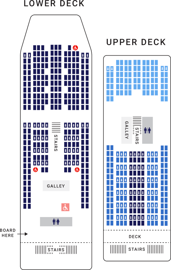 Victoria Clipper V Deck and Seating Layout