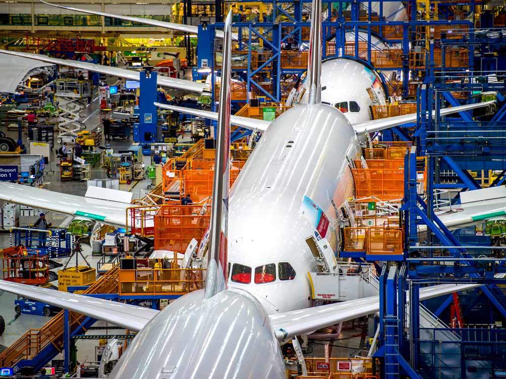 Boeing jet being constructed at the Museum of Flight.