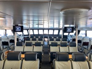 San Juan Clipper lower deck seats.