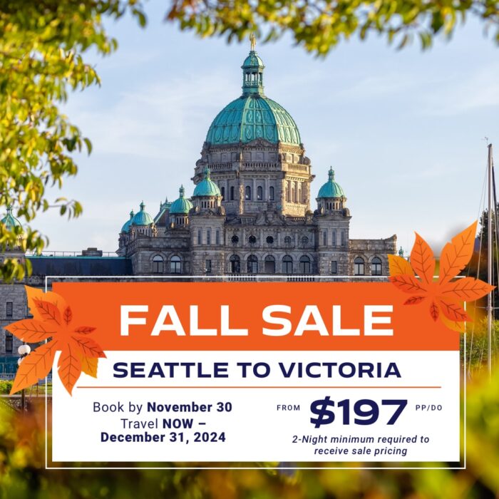 Fall Sale! Seattle to Victoria 2-Night Getaway