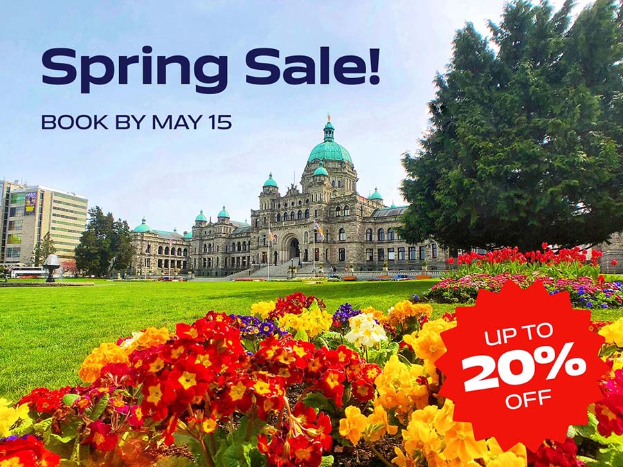 Spring Sale! Book by May 15